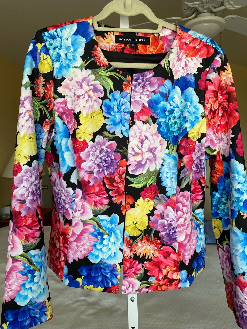 Boston Proper Bright Floral Print Blazer